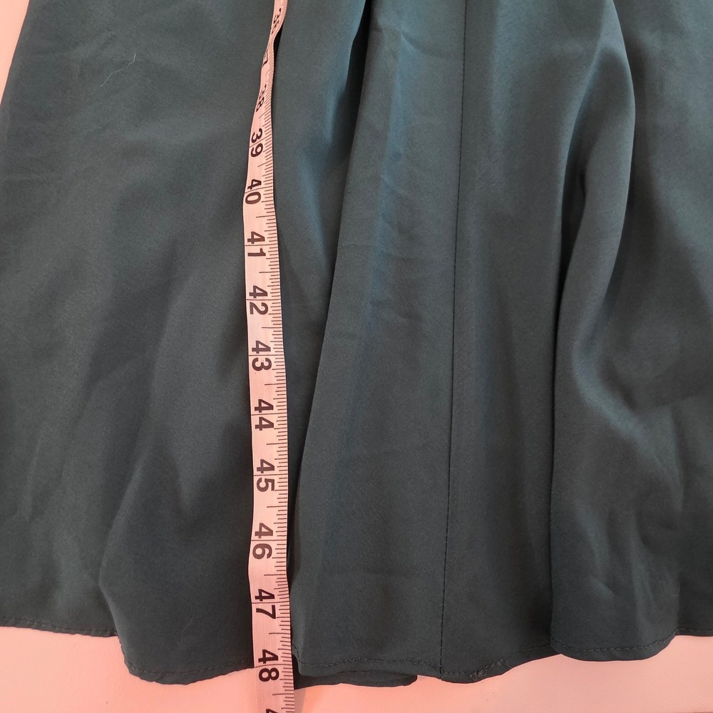 RIHOAS Dress NWT Satin Green Long Midi Sorority Wedding Autumn Homecoming Small - Picture 8 of 12